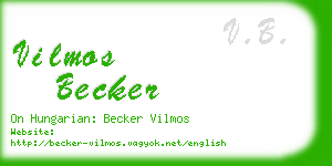 vilmos becker business card